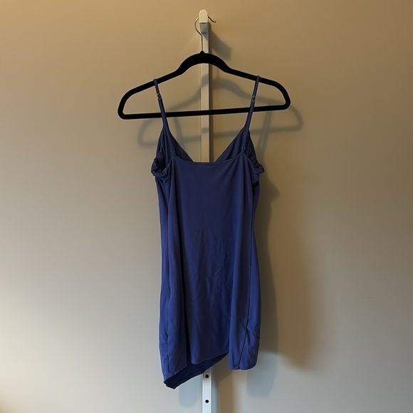 Lovers + Friends Revolve Aria Dress in Periwinkle Bodycon Asymmetrical V Neck - Picture 3 of 5